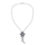 Amazonite pendant necklace, 'Floral Desire' - Amazonite and Sterling Silver Floral Pendant Necklace (image 2c) thumbail