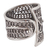 Sterling silver filigree band ring, 'Magical Flower Vine' - Sterling Silver Floral Filigree Band Ring from Peru (image 2a) thumbail