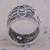 Sterling silver filigree band ring, 'Magical Flower Vine' - Sterling Silver Floral Filigree Band Ring from Peru (image 2c) thumbail