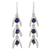 Lapis lazuli filigree dangle earrings, 'Glowing Eden' - Lapis Lazuli Filigree Dangle Earrings from Peru thumbail