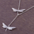 Sterling silver Y-necklace, 'Chasing Dragonflies' - Sterling Silver Dragonfly Y-Necklace from Peru (image 2c) thumbail