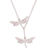 Sterling silver Y-necklace, 'Chasing Dragonflies' - Sterling Silver Dragonfly Y-Necklace from Peru (image 2d) thumbail