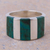 Chrysocolla band ring, 'Courageous Color' - Modern Handcrafted Andean Silver Chrysocolla Ring (image 2c) thumbail