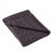 Throw blanket, 'Smoky Black Diamonds' - Throw Blanket with Diamond Motifs in Smoke and Black (image 2c) thumbail