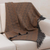 Throw blanket, 'Diamond Embrace' - Throw Blanket with Diamond Motifs in Slate and Spice thumbail