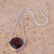 Mahogany obsidian pendant necklace, 'Essence of Time' - Andean Sterling Silver Necklace with Mahogany Obsidian (image 2b) thumbail