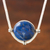 Lapis lazuli pendant necklace, 'Essence of Time' - Peruvian Sterling Silver Pendant Necklace with Lapis Lazuli (image 2) thumbail