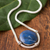 Lapis lazuli pendant necklace, 'Essence of Time' - Peruvian Sterling Silver Pendant Necklace with Lapis Lazuli (image 2b) thumbail