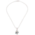 Chrysocolla pendant necklace, 'Sleek Drop' - Chrysocolla and Sterling Silver Pendant Necklace from Peru (image 2a) thumbail