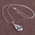 Chrysocolla pendant necklace, 'Sleek Drop' - Chrysocolla and Sterling Silver Pendant Necklace from Peru (image 2b) thumbail