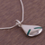 Chrysocolla pendant necklace, 'Sleek Drop' - Chrysocolla and Sterling Silver Pendant Necklace from Peru (image 2c) thumbail