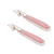 Opal dangle earrings, 'Beacons of Light' - Andean Silver Handcrafted Earrings with Natural Pink Opal (image 2d) thumbail
