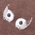 Lapis lazuli button earrings, 'Fantasy Curves' - Lapis Lazuli and Sterling Silver Button Earrings from Peru (image 2b) thumbail
