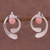 Opal drop earrings, 'Caress of an Angel' - Pink Opal and Sterling Silver Drop Earrings from Peru (image 2) thumbail