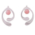 Opal drop earrings, 'Caress of an Angel' - Pink Opal and Sterling Silver Drop Earrings from Peru thumbail