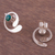 Chrysocolla drop earrings, 'Caress of an Angel' - Chrysocolla and Sterling Silver Drop Earrings from Peru (image 2c) thumbail