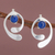 Lapis lazuli drop earrings, 'Caress of an Angel' - Lapis Lazuli and Sterling Silver Drop Earrings from Peru (image 2) thumbail