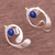 Pendientes colgantes de lapislázuli - Pendientes colgantes de plata de ley y lapislázuli de Perú