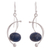 Lapis lazuli dangle earrings, 'Crescent Eyes' - Lapis Lazuli and Sterling Silver Dangle Earrings from Peru thumbail