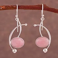 Opal dangle earrings, Crescent Eyes