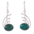 Chrysocolla dangle earrings, 'Elegant Eyes' - Chrysocolla and Sterling Silver Dangle Earrings from Peru (image 2d) thumbail
