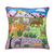 Cotton blend patchwork cushion cover, 'Andean Nature Scene' - Cotton Blend Nature Themed Patchwork Cushion Cover from Peru