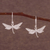 Sterling silver dangle earrings, 'Free Dragonflies' - Sterling Silver Dragonfly Dangle Earrings from Peru (image 2) thumbail