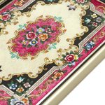 Reverse painted glass tray, 'Heavenly Bouquet in Silver' - Reverse Painted Glass Tray in Silver from Peru