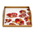 Reverse painted glass tray, 'Gleaming Poppies' - Reverse Painted Glass Tray with Poppy Motifs from Peru (image 2c) thumbail
