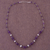 Amethyst beaded necklace, 'Universal Love' - Amethyst and Sterling Silver Beaded Necklace from Peru (image 2) thumbail