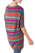 Alpaca blend long tunic sweater, 'Rise Up' - Multi-color Striped Alpaca Blend Long Sweater from Peru