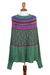 Alpaca blend poncho sweater, 'Jade Leaves' - Fair Trade Alpaca Blend Poncho with Leaf Motif (image 2a) thumbail