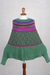 Alpaca blend poncho sweater, 'Jade Leaves' - Fair Trade Alpaca Blend Poncho with Leaf Motif (image 2d) thumbail