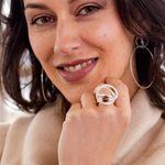 Cultured pearl cocktail ring, 'Dark Amazon Nest' - Abstract Style Sterling Silver Grey Pearl Cocktail Ring