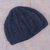 100% alpaca hat, 'Denim Softness' - Hand-Crocheted Alpaca Hat in Denim from Peru (image 2b) thumbail