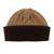 100% alpaca hat, 'Warm Braids in Tan' - Knit 100% Alpaca Hat in Tan and Mahogany from Peru (image 2f) thumbail