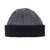 100% alpaca hat, 'Warm Braids in Smoke' - Knit 100% Alpaca Hat in Smoke and Black from Peru (image 2g) thumbail