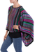 Striped kimono sleeve sweater, 'Butterfly Dance' - Knit Multicolor Striped Pullover Sweater from Peru (image 2c) thumbail