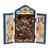 Wood retablo, 'Heart Shop' - Handcrafted Wood Retablo with Hearts from Peru (image 2a) thumbail