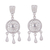Sterling silver filigree chandelier earrings, 'Sparkling Full Moons' - Sterling Silver Filigree Circular Chandelier Earrings (image 2a) thumbail