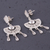 Sterling silver filigree chandelier earrings, 'Sparkling Half-Moons' - Sterling Silver Filigree Semicircle Chandelier Earrings (image 2b) thumbail