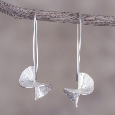 Sterling silver drop earrings, Mesmerizing Spirals
