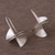 Sterling silver drop earrings, 'Modern Spirals' - Sterling Silver Modern Spiral Drop Earrings from Peru (image 2b) thumbail