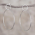 Sterling silver dangle earrings, 'Shimmering Hoops' - 925 Sterling Silver Round Dangle Earrings from Peru thumbail