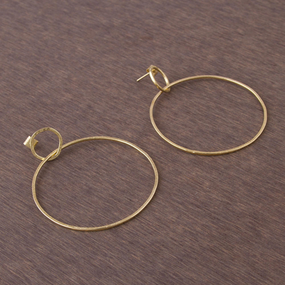 Ohrhänger aus vergoldetem Sterlingsilber - Ohrhänger aus vergoldetem Sterlingsilber aus Peru