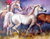 'Horses in Purple I' (2016) - 2016 Signed Surrealist Painting of Horses from Peru thumbail