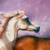 'Horses in Purple I' (2016) - 2016 Signed Surrealist Painting of Horses from Peru (image 2b) thumbail
