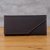 Leather wallet, Chocolate Style