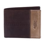 Leather wallet, 'Golden Brown History' - Handcrafted Leather Wallet in Espresso from Peru