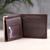 Leather wallet, 'Golden Brown History' - Handcrafted Leather Wallet in Espresso from Peru (image 2b) thumbail